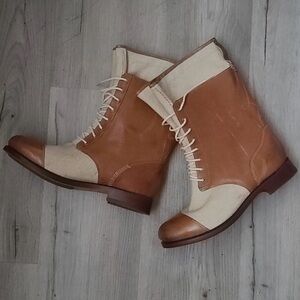 Timberland Lucille Lace up Tan and Cream Women's Boots